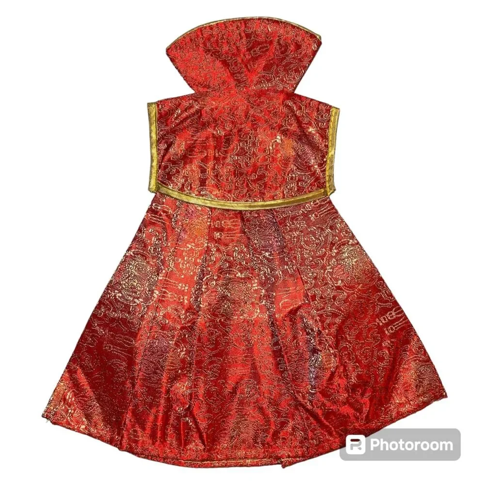 Chinese Asian Kimono Wine Bottle Covers Set of 3 Oriental Dress Brocade Decor